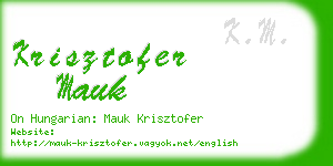 krisztofer mauk business card